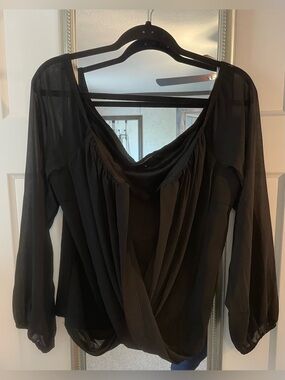 Curvy sense off shoulder blouse